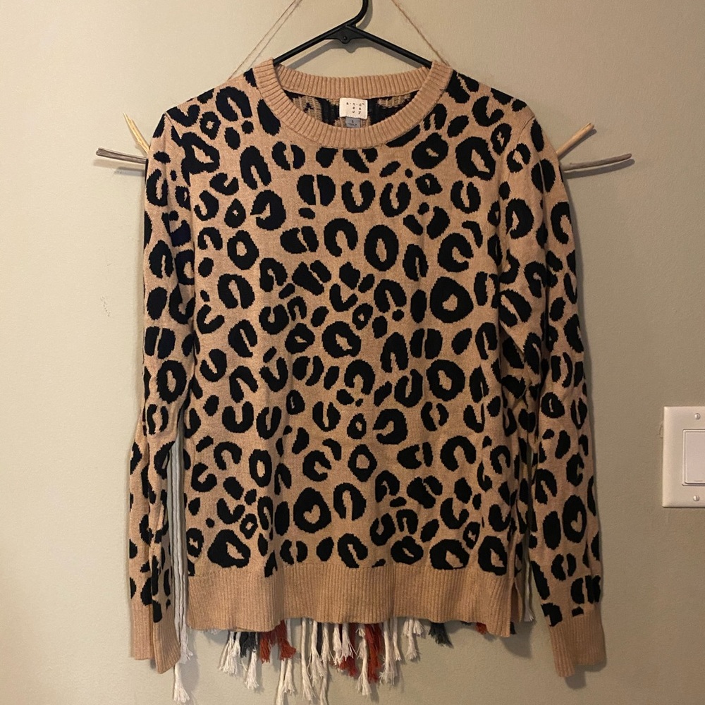 A New Day. NWOT. Leopard Print Sweater